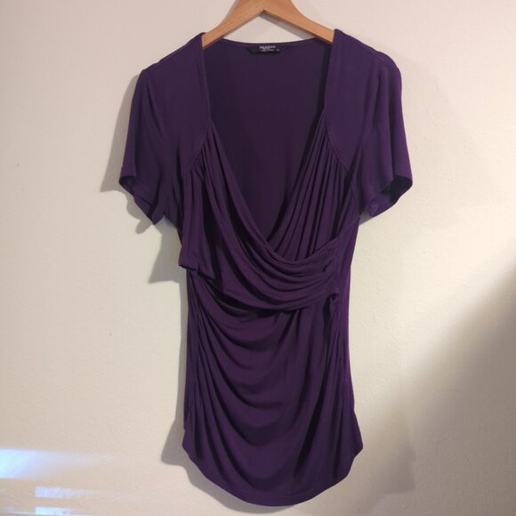 Zeagoo Short SleeveV-Neck Ruched Blouse, Size XL - Picture 2 of 7